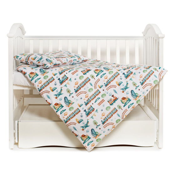Exchange Bed 3 El Twins Modern New 3040-PMN-04, It*S A Boy, White/Blue
